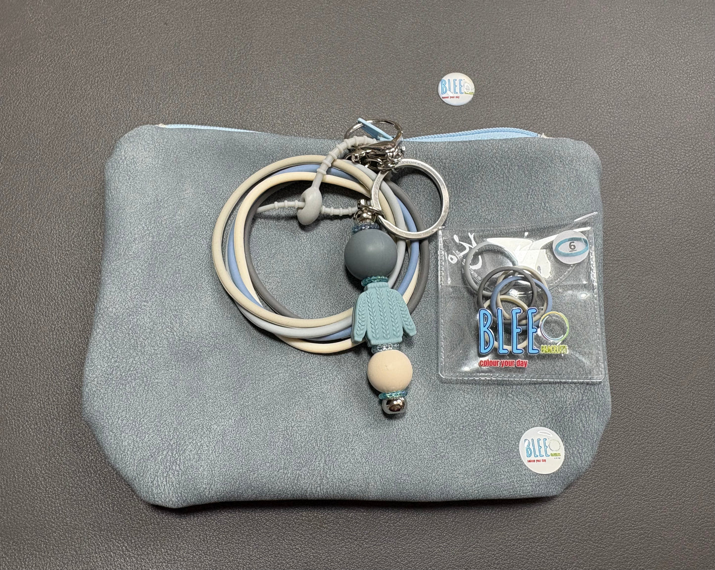 BLEE mini flight with faux suede pouch