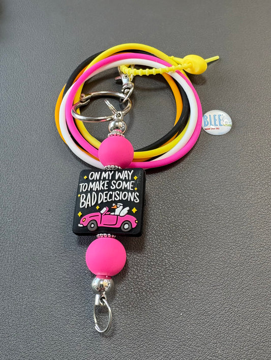 BLEE mini flight with BAD DECISIONS keychain