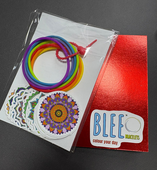 MANDALA sticker/sticker book theme pack with 6pc BLEE bracelet collection