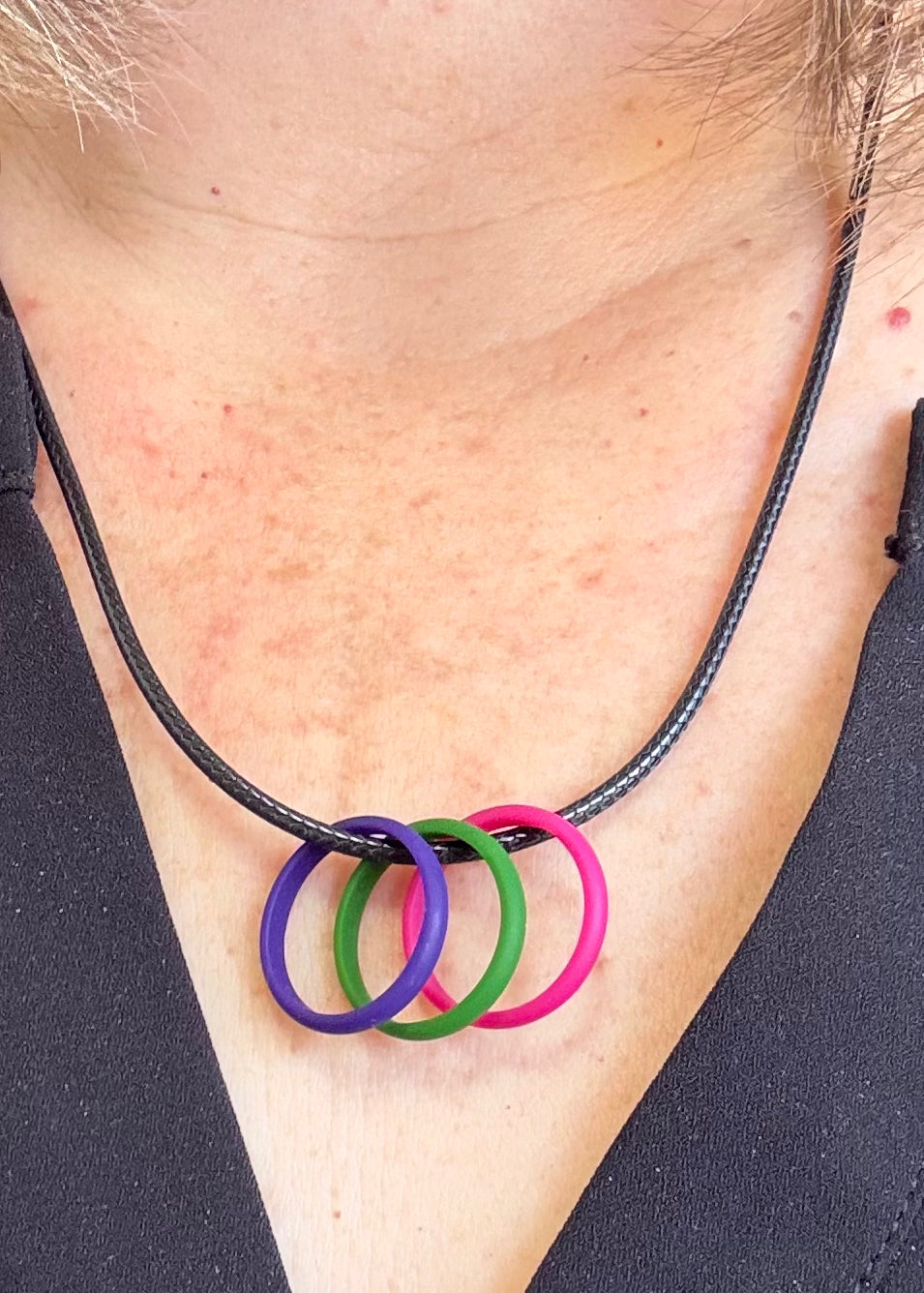 black necklace for BLEE rings (rings sold separately)