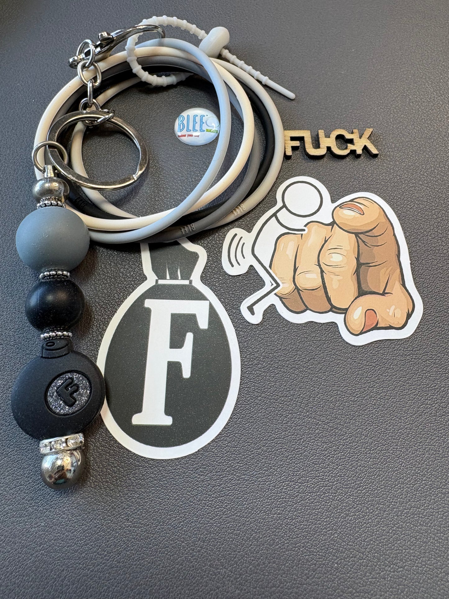 BLEE mini flight with f bomb keychain